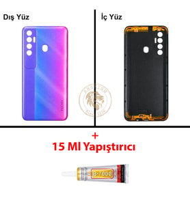 Tecno Yapıştırıcı Spark 7 Pro Neon Rüyası Yapıştırıcı B-7000 Yapıştırıcı Arka Kapak Arka Cam Batarya Kapağı Lazer Kesim Kapak Pil Kapağı Back Cover