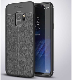 Samsung Galaxy S9 Kılıf Esnek Pu-Deri Leather-Pu Serisi Protected Case (Siyah)