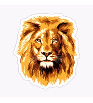 Renkli Aslan Araba Oto Sticker Yapıştırma Etiket 17CM R3
