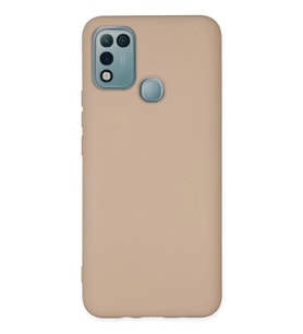 Mey İthalat® İnfinix Hot 10 Play Kılıf Nano içi Kadife Silikon - Pudra
