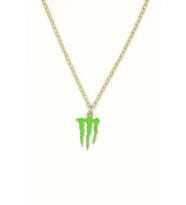 Yeşil Monster Logo Unisex Kolye – Enerjik ve Modern Tasarım