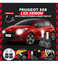 Peugeot 208 2012-2020 Uzun Far Uyumlu Şimşek Etkili Led Xenon Premium Series H7