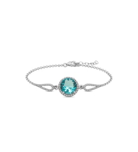 Gümüş Aquamarine Kadın Bileklik CSR2183303