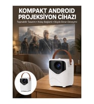 4K HD Ev Sinema Projektörü, Bluetooth, Kumandalı, Yeni Nesil, Yüksek Kalite