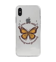Iphone X / Xs Uyumlu Kelebek Desenli Şeffaf Telefon Kılıfı