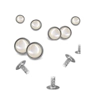 20 Adet Yarım Yuvarlak 8mm İnci Çakma Rivet