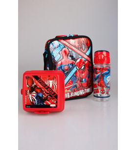"DEKOMUS CEP DEFTERİ HEDİYELİ" LİSANSLI SPIDERMAN BESLENME ÇANTASI,500 ML TRITAN MATARA VE 2 KATLI BESLENME KUTUSU / LUNCH BOX SETİ