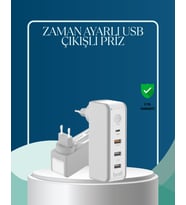 Northcity 30W Type C Şarj Cihazı Zamanlayıcılı Çok Portlu Tasarım - QC 3.0 Destekli Akıllı Şarj Ünitesi