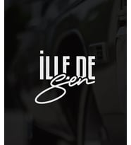 İllede Sen Araba Sticker Yapıştırması 24CM