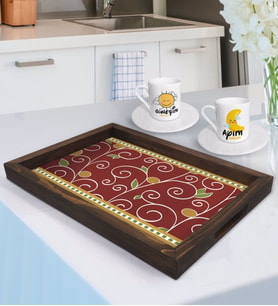 BK Gift Kişiye Özel Güneşim ve Ayım Tasarımlı 2'li Kahve Fincan Seti ve Doğal Ahşap Tepsi-3