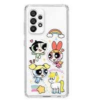Samsung Galaxy A32 Uyumlu Powerpuff Girls Desenli Şeffaf Telefon Kılıfı