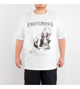 Bant Giyim - Lord Of The Rings 4XL Büyük Beden Beyaz Erkek Tişört (Siyah - Beyaz)