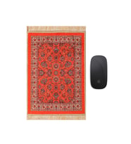 Bursa İpek Kırmızı Dekoratif Küçük Halı Mousepad
