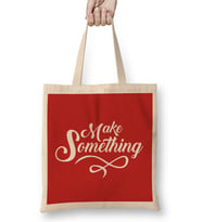Make Something Slogan Bez Çanta Uzun Saplı