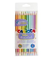 Carioca Pastel Renk Kuru Boya Kalem Çift Taraflı 12'li (24 Renk)