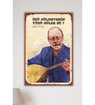 Aşık Veysel , Duygusal Sözlü MDF Tablo 30x20 cm 3mm MDF UV Baskı Duvar Dekoru