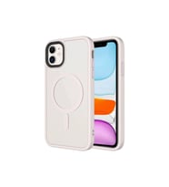 Apple iPhone 11 Uyumlu Kılıf Mat Arka Yüzey Wireless Şarj Özellikli Zore Flet M-safe Kapak (Pembe)