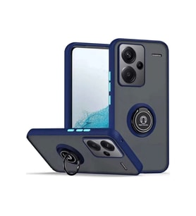 Redmi Note 13 Pro Plus Kılıf Montreal Yüzüklü Silikon Kapak - Lacivert