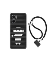 Xiaomi Redmi Note 11e Kılıf Ipli Boyun Askılı Desenli Silikon Yanlızlık 1908