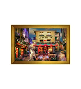 Manzara Temalı Kanvas Tablo 80 x 110 cm Gold Çerçeve