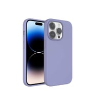Apple iPhone 14 Pro Uyumlu Kılıf Sıvı Teknolojili Silinebilir Sert Zore Kivi Kapak (Koyu Lila)