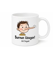 Burnun Uzuyor Esprili Gönderme Kupa Bardak Komik Hediye Yalan Söyleme