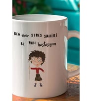 Ruh Hastasıyım Baskılı Eğlenceli Komik Hediyelik Beyaz Kupa Bardak