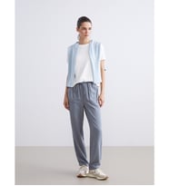 LCW Jeans Lacivert Beli Lastikli Carrot Fit Kadın Jean Pantolon