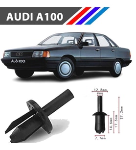 OTOZET Audi 100 Davlumbaz Klipsi 25 Adetli Paket