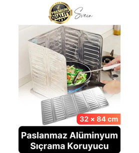 Ocak Fırın Arkası Yağ Sıçrama Koruyucu Katlanır Alüminyum Levha Rüzgar Önleyici Panel Folyo Plaka