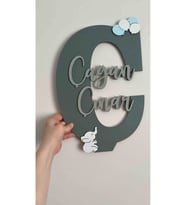 ÇOCUK VE BEBEK ODASI KAPI VE DUVAR SÜSÜ İSİMLİ PANO