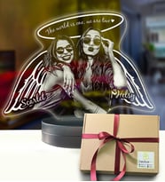 Arkadaşa Özel 3d Melek Modelli Gece Lambası Hediyesi (Beyaz)