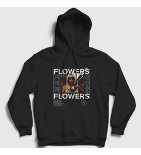 Presmono Unisex Siyah Flowers V2 Miley Cyrus Kapüşonlu Sweatshirt 400713tt
