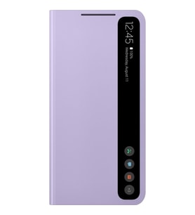 Galaxy S21 FE ile Uyumlu Smart Clear View Kılıf-Mor EF-ZG990CVEGTR