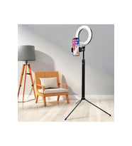 6 inç 2'li Tripod Standı, Bluetooth Kumanda, Video, Selfie, Makyaj Işığı, 160cm