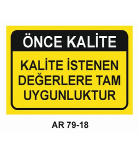 İŞ GÜVENLİĞİ UYARI LEVHASI 1 ADET PVC 21 X 29CM