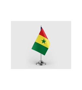 Senegal Devleti Tekli Saten Masa Bayrağı Seti
