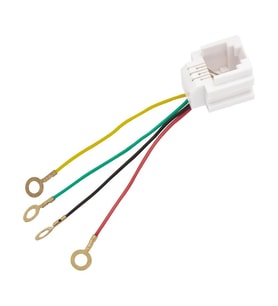 Ayt RJ11 Soket 623K Jack 6P4C Telefon Konnektörü 150 Mm Telefon Kablosu Giriş Soketi