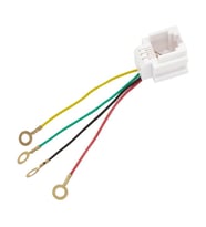 Ayt RJ11 Soket 623K Jack 6P4C Telefon Konnektörü 150 Mm Telefon Kablosu Giriş Soketi