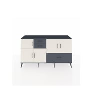 Kronos Konsol 5 Raflı 3 Çekmeceli 5 Kapaklı 176x59x99 Antrasit-Aytaşı/Antrasit