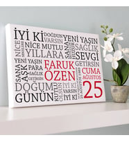 Doğum Gününe Özel Kanvas Tablo