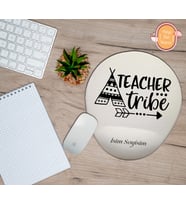 Kişiye Özel Çadır Temalı Öğretmen Kabilesi Yazılı Mouse Pad Bilek Destekli