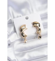 Pirinç Gold Renk Sarmal Model Kadın Küpe