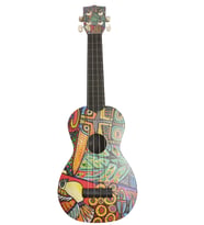 Hawaiian XU21BIRD Soprano Ukulele - Kuş Desenli (Tasarım Seri - 21 İnç)  Kuş Figürlü Kapak Tasarımı, Dengeli Orta Frekanslar, Rahat ve Yumuşak Klavye  Ölçü: 21 İnç / 53 cm (Standart Soprano Boy)