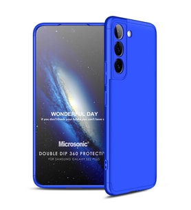 Microsonic Samsung Galaxy S22 Plus Kılıf Double Dip 360 Protective Mavi