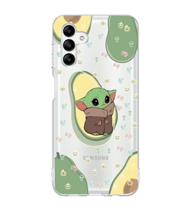 Samsung Galaxy A04S Uyumlu Baby Yoda Desenli Şeffaf Telefon Kılıfı