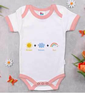 BK Kids Annem Babam Ben Tasarımlı Pembe Bebek Body Zıbın-1