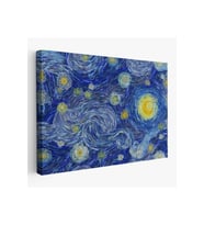 Van Gogh Yıldızlı Gece Dekoratif Kanvas Tablo-6519
