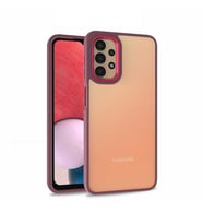 Samsung Galaxy A53 5G Kılıf Case, Kamera Lens Korumalı Elektroplatin Kaplama Sert PC Koruyucu Colourful Platinum Serisi (Kırmızı)