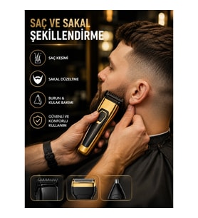 Mey İthalat® 3'ü 1 Arada Şarjlı Kişisel Bakım ve Tıraş Makinesi